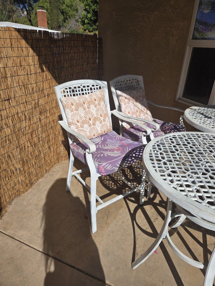 Tall Metal Patio Furniture Pillows Included