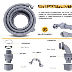 1.5" x 25ft Liquid-Tight Electrical Conduit Kit – E22