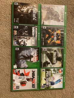 Xbox one games good conditions almost no scratches 
