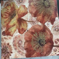 Pretty Orange Flower Canvas
