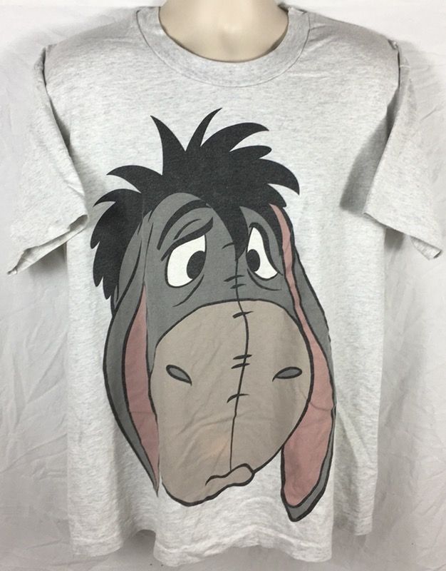 Vintage Disney Designs Eeyore Graphic Rain Cloud Men’s T-Shirt OSFA