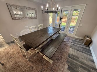 Dining room table and chairs