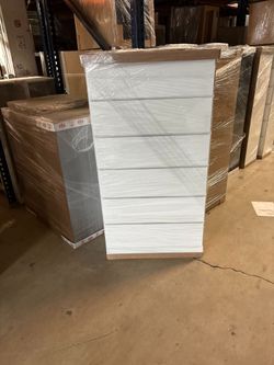 chest 6 drawers white 