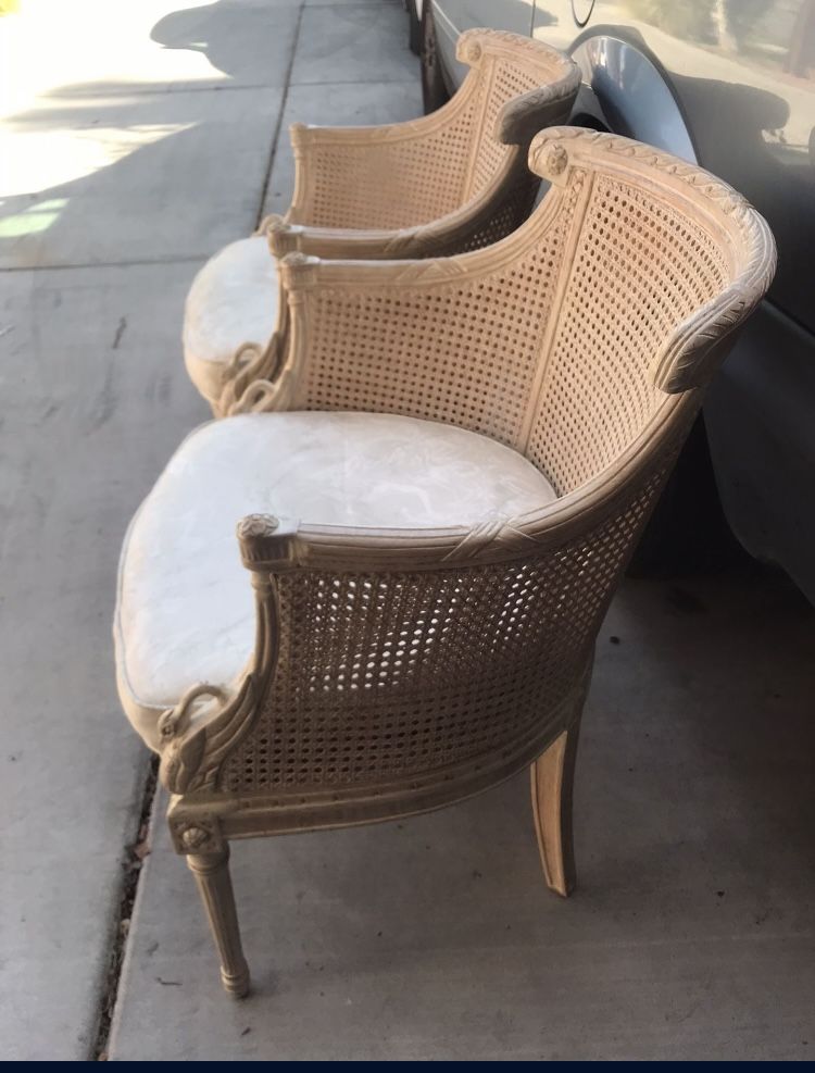 2 Italian Cane Back Chairs