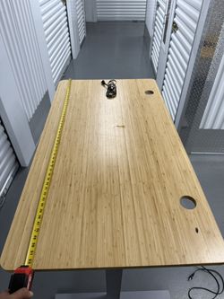 FLEXISPOT E3 Bamboo Dual Motor 55x28 Inch Electric Height Adjustable Standing Desk Whole-Piece Board Desk Sit Stand Up Desk (White Frame + Bamboo Curv