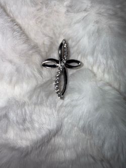 Silver Cross Pendant with CZ Stones