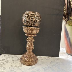 14 inch gold candle holder