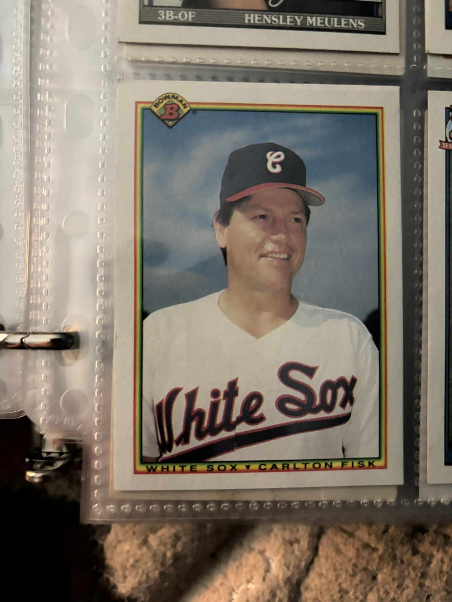 Bowman #314 baseball card Carlton Fisk Chicago White Sox