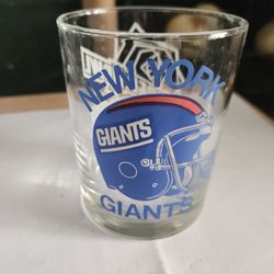 Vintage New York Giants Super Bowl XXI NFL Cocktail Glass Pasadena