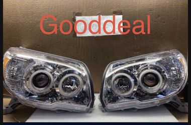*DAMAGED TAB* #OH96 FIT 2006-2009 Toyota 4Runner LED DRL Halogen Headlight Head Lights Pair Set