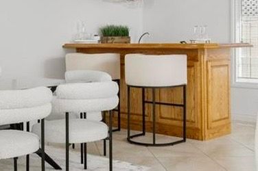 Modern Counter Height Cream Stools