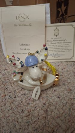 Lennox 2005 Merry Moosecanoeing ornament
