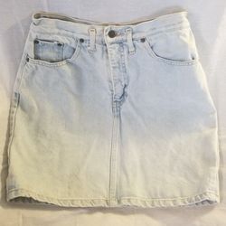 Denim Mini Skirt, 33 Inch Waste