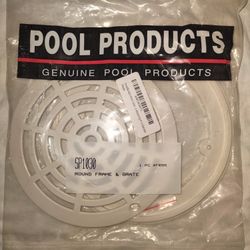 Genuine Pool Products Swimming Pool Main Drain Cover Round Frame and  Grate