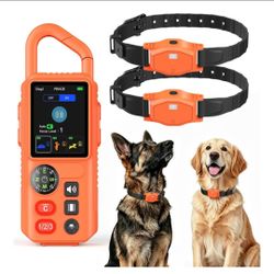 Wireless Dog Fence for 2 Dogs, Wireless Fence System Remote Training Collar Electric Fence for Medium Large Dogs, IPX7 Waterproof, Rechargeable E Fenc