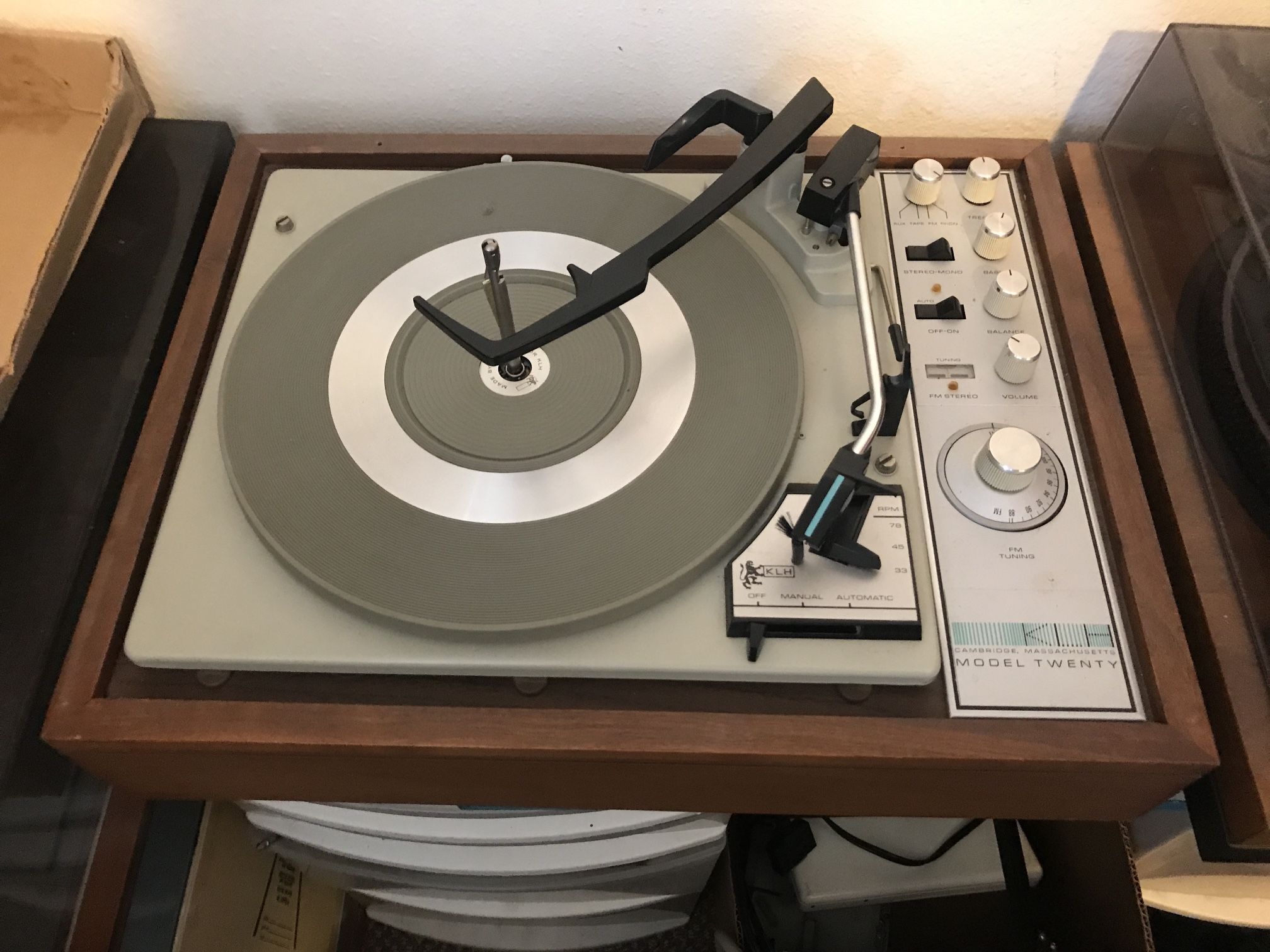 KLH Model Twenty Automatic Stereo Hi-Fi Mid-century Modern With Radio
