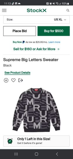 Supreme Big Letters Sweater for Sale in Vancouver, WA - OfferUp