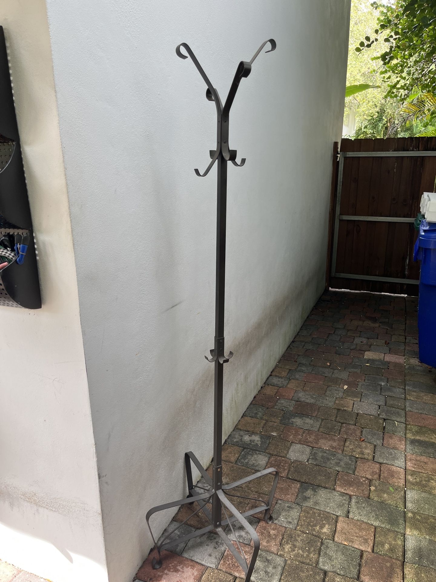 6' Iron Metal Entryway Coat Hat Rack