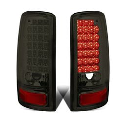 DNA Motoring TL-GMCDE00-LED-CH-SM For 2000 to 2006 Yukon / Suburban / Tahoe GMT 800 Pair of Chrome Housing Smoked Lens LED Brake Tail Lights