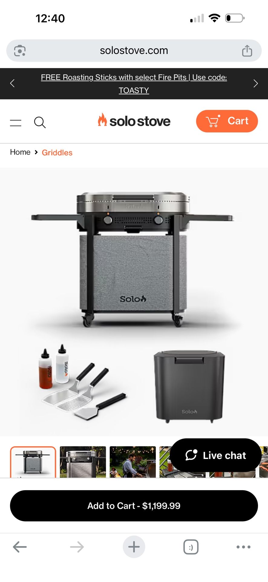 Steelfire 30" Griddle + Stand 