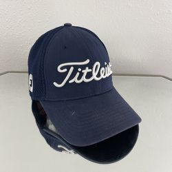 TITLEIST Navy Blue White Unisex Tour Elite TrueFit Pro V1 Baseball Cap Hat