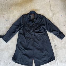 Vintage Prada Women’s Black Trench Coat Gore-tex Material Size 2XL