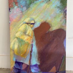Original Southwest Portrait – Woman w/ Walking Stick (24x36)