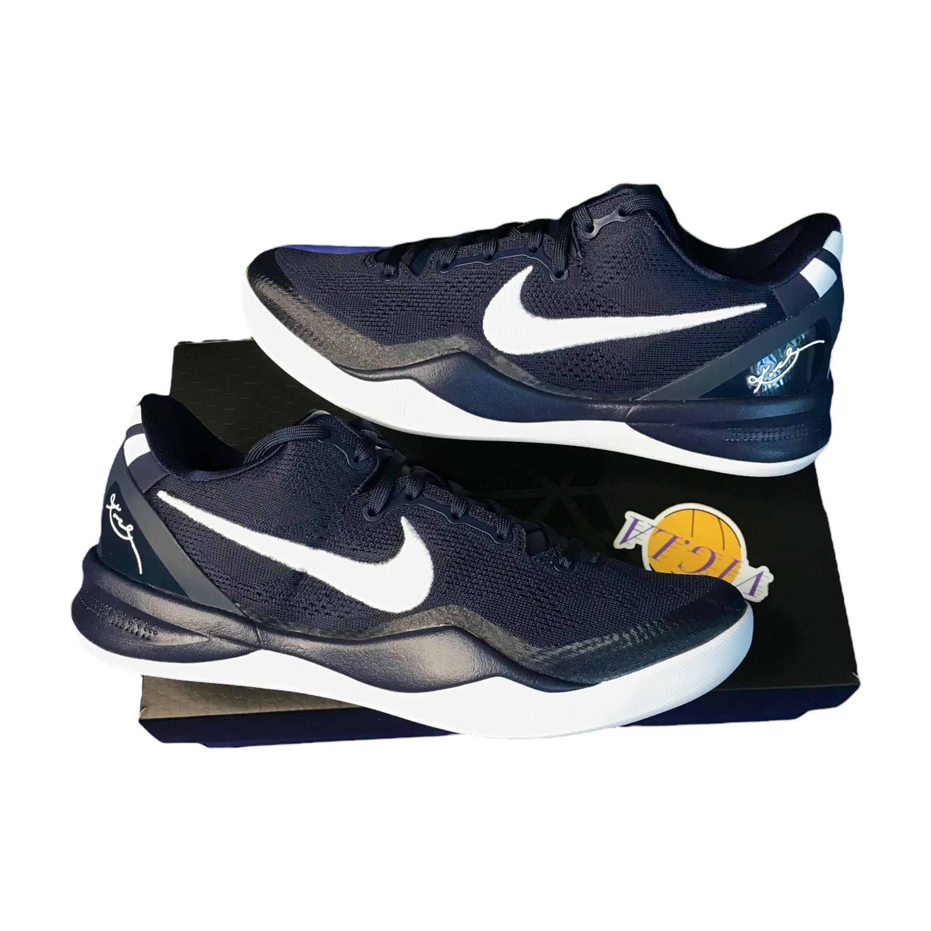 Size 8.5 Nike Kobe 8 Protro College Navy Blue Mamba Bryant LA Lakers