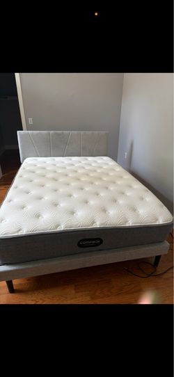 Queen size bed frame and mattress