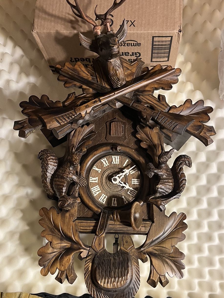 Regula Cuckoo Clock Hunting Style With Squirrels