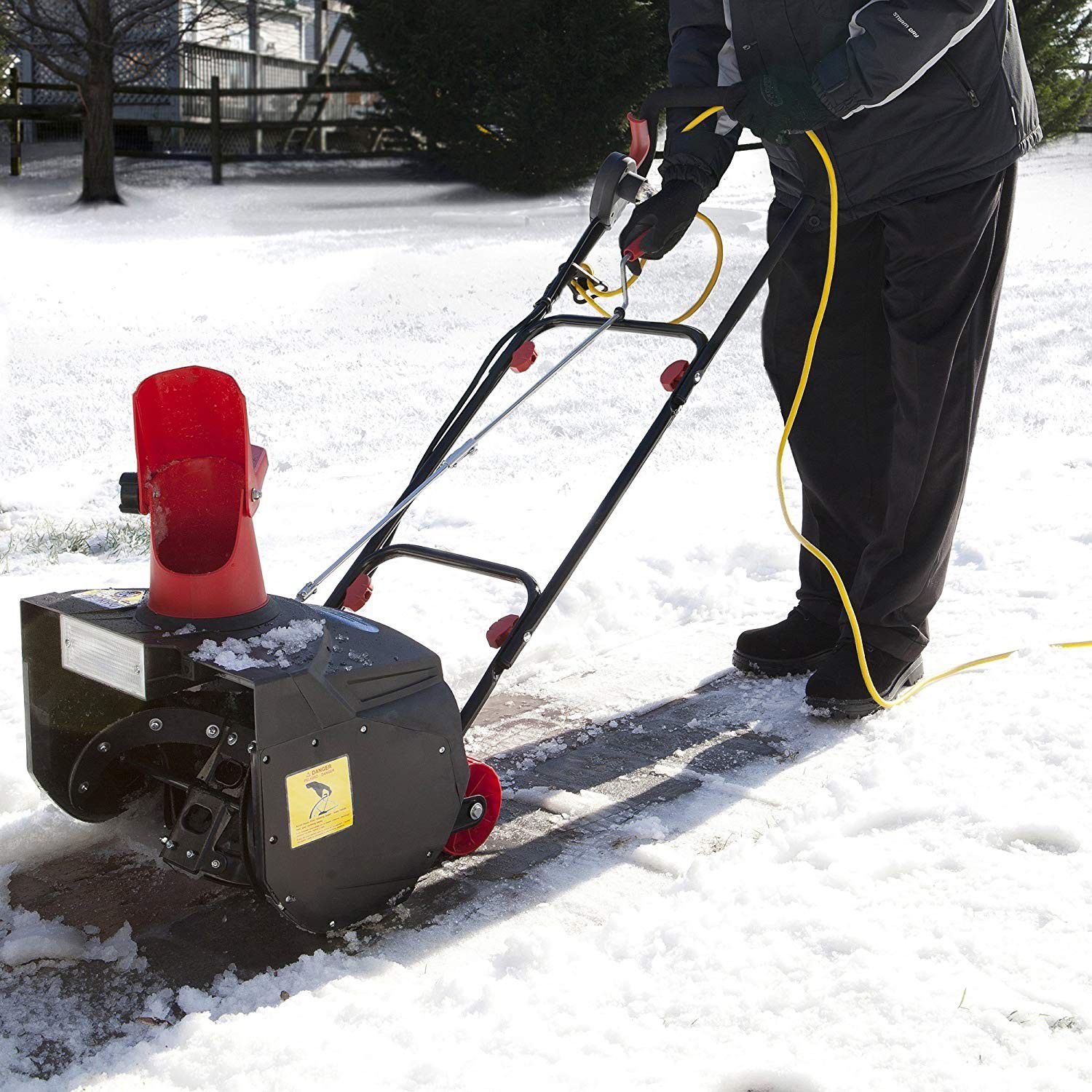Snow Joe Max SJM988 18-Inch 13.5-Amp Electric Snow Thrower with Light in RED