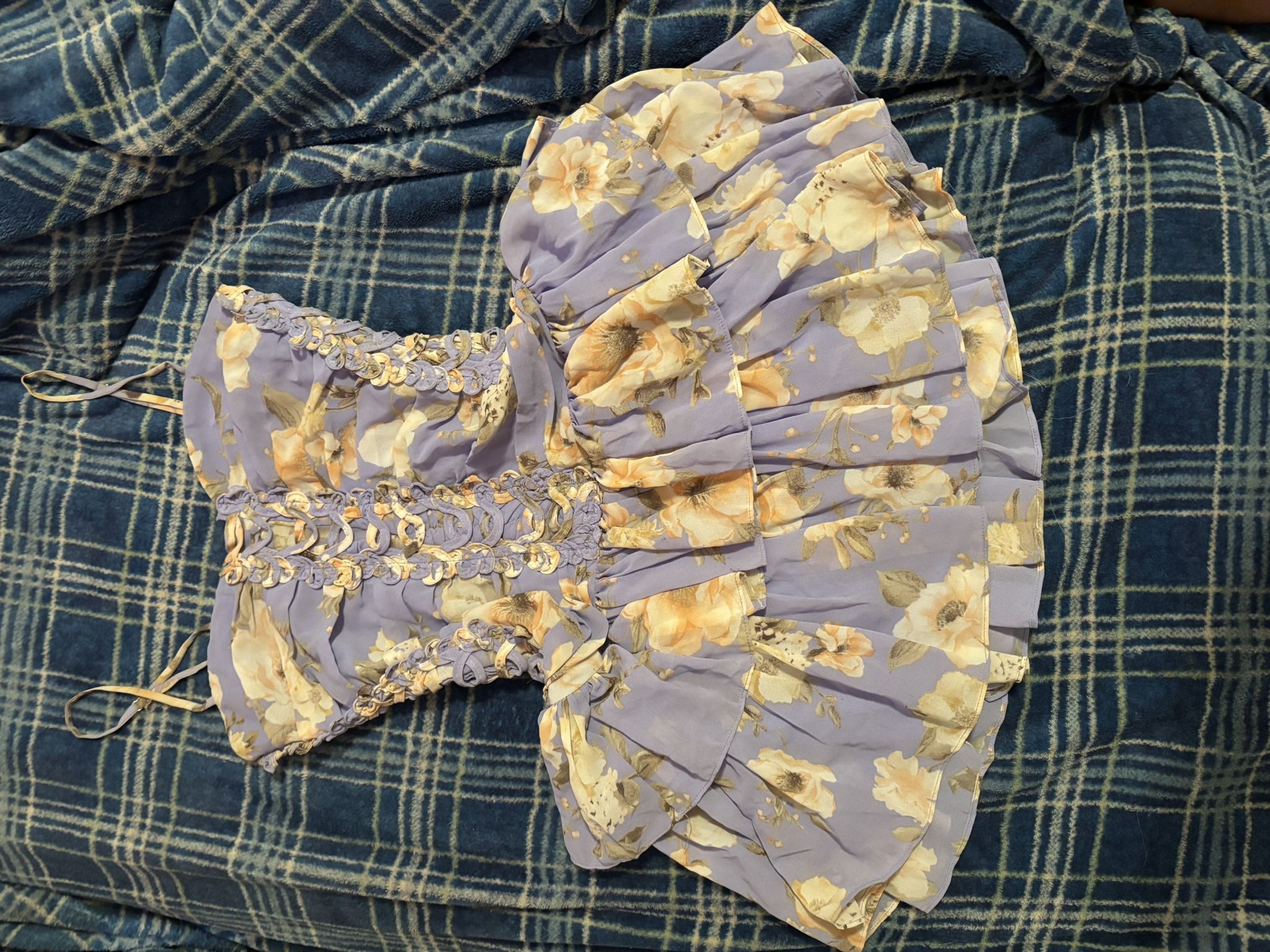 Purple Floral Dress