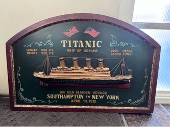 Titanic 3D Wall Art & Nautical wall sconce - Vintage Collectible
