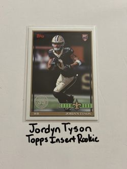 Jordyn Tyson New Orleans Saints WR Topps Short Print Insert Rookie Card.