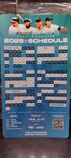 2025 Seattle Mariners Schedule Magnet SGA 3/27 Brand New