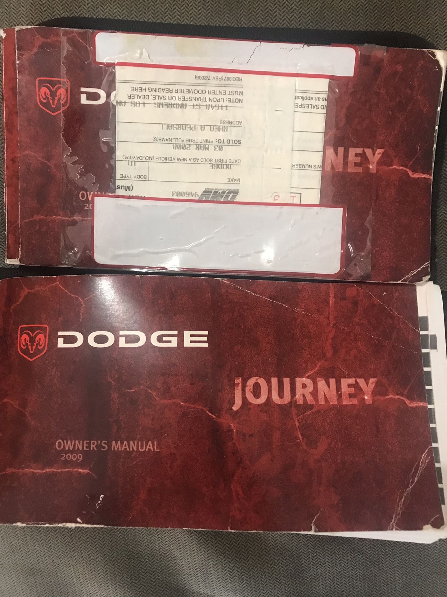 2009 Dodge Journey guide manual