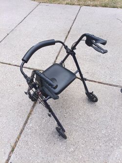 Black Rollator Walker with Seat