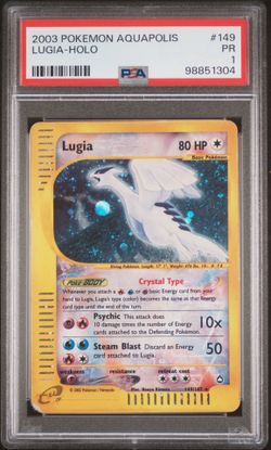 2003 POKEMON AQUAPOLIS LUGIA-HOLO PSA 1