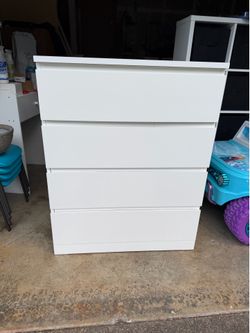 Ikea Storklinta White 4 Drawer Dresser