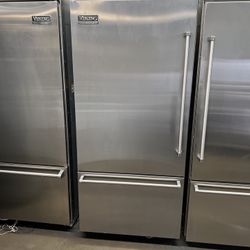 Viking 36”Wide Built In Stainless Steel Bottom Freezer Refrigerator 