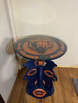 CUSTOM METAL CHICAGO BEARS TABLE