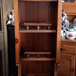 Arts & Crafts Solid Wood Curio Cabinet Bookcase