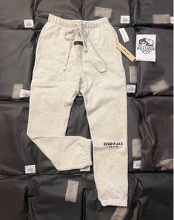 White Light oatmeal cuffed essential sweats