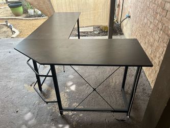 Modern Industrial L-Shaped High-Top Desk - Great Condition!