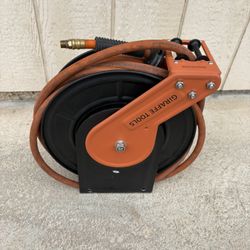 Retractable Air Hose Reel 3/8" x 50 ft Hybrid Hose