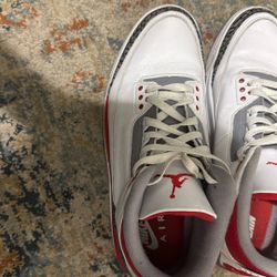 Jordan 3 Retro Fire Red - Size 12, Great Condition!”