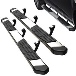 MOTOR Running Boards 6.4 Inch For 2005-2023 Toyota Tacoma Double Cab Stainless Steel SS