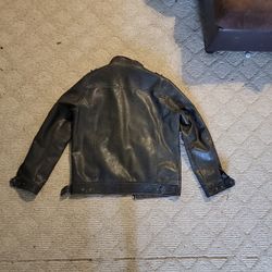 Armani Leather Jacket Black