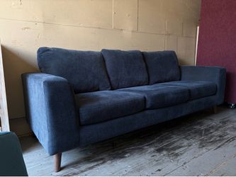Living Spaces Sofa – Stylish Blue, Great Condition