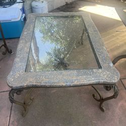 Glass Coffee Table And Side Table